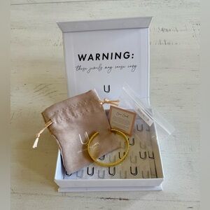 UNCOMMON JAMES Gold "Risk Taker" Cuff Bracelet